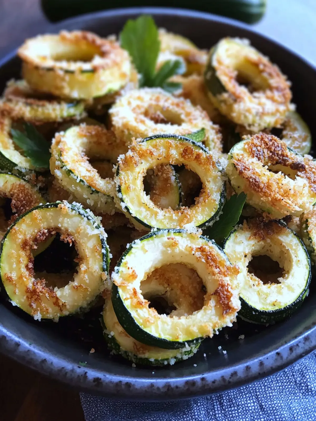 Crispy Parmesan Zucchini Rings with Flavorful Garlic Dip 3 Parmesan Zucchini Rings