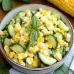 Fresh Corn and Cucumber Salad with Basil for a Summer Treat 9 Corn and Cucumber Salad