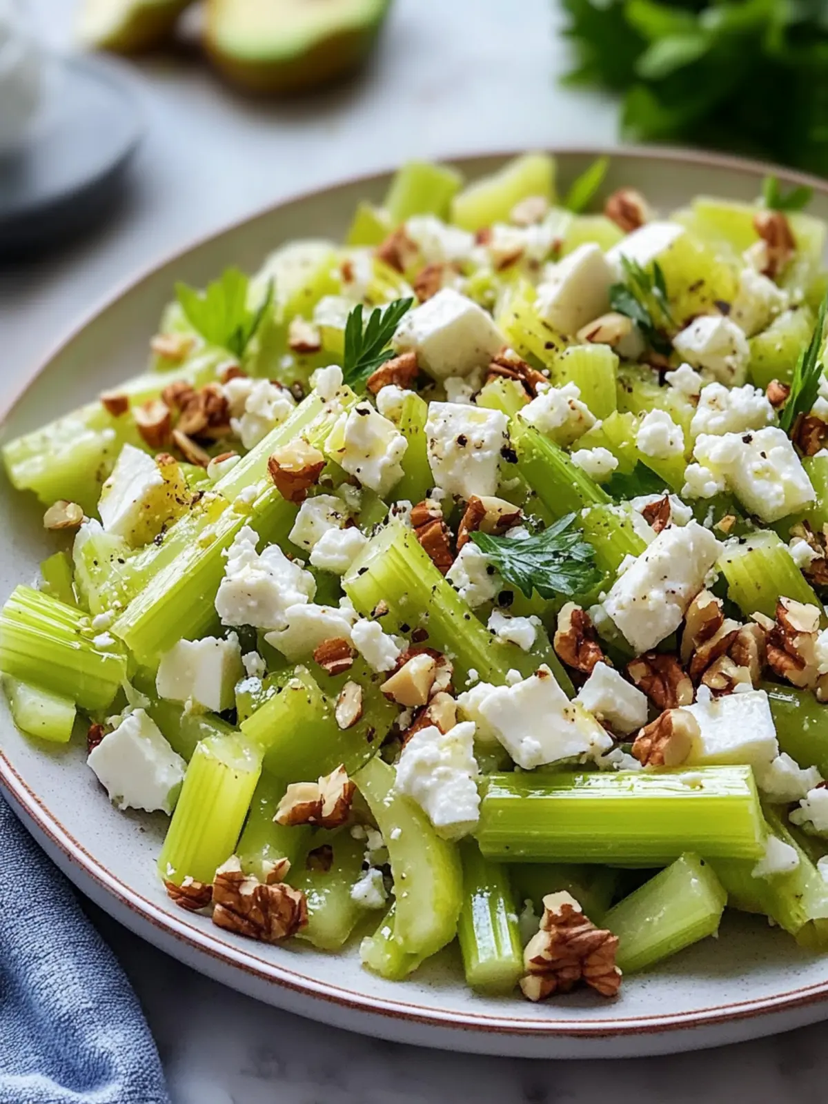 Crunchy Walnut Celery Salad with Feta for Fresh Flavor Boost 4 Walnut Celery Salad with Feta