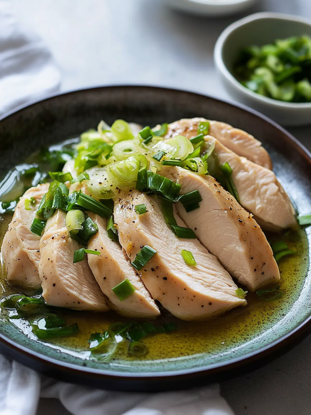 Flavor-Packed Poached Chicken with Ginger Scallion Sauce 3 Poached Chicken with Ginger Scallion Sauce