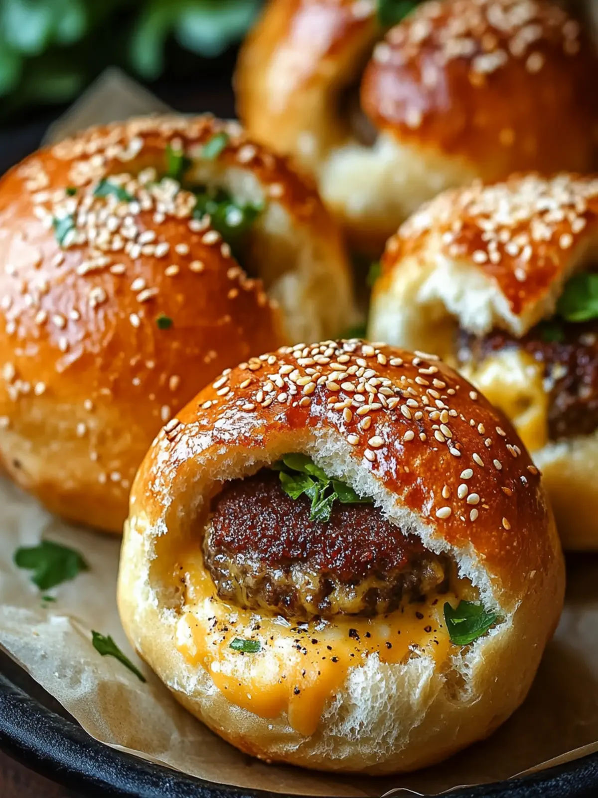Garlic Parmesan Cheeseburger Bombs That'll Wow Your Guests 2 Garlic Parmesan Cheeseburger Bombs