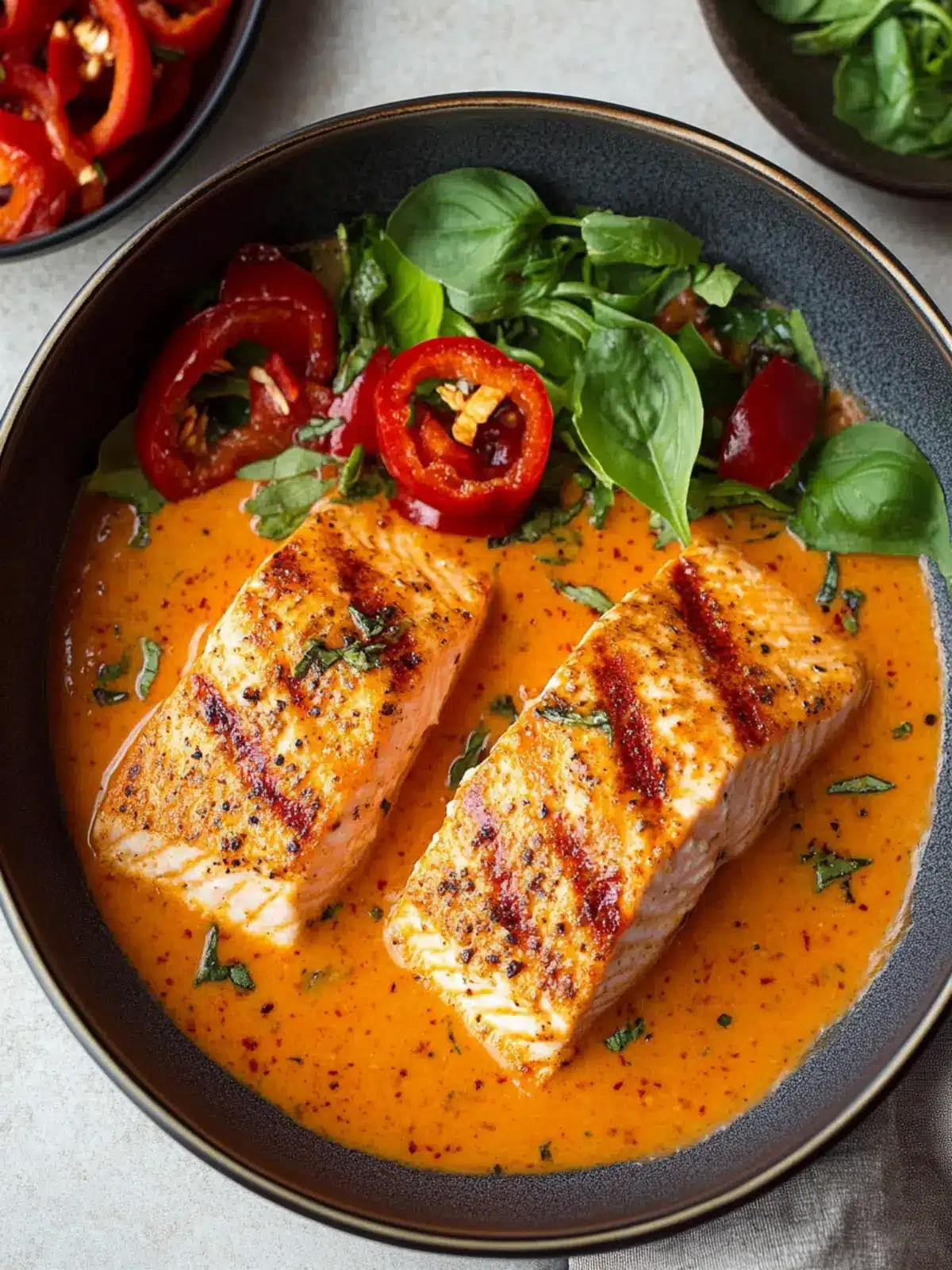 Crispy Salmon with Roasted Red Pepper Sauce You’ll Crave 4 Crispy Salmon with Roasted Red Pepper Sauce