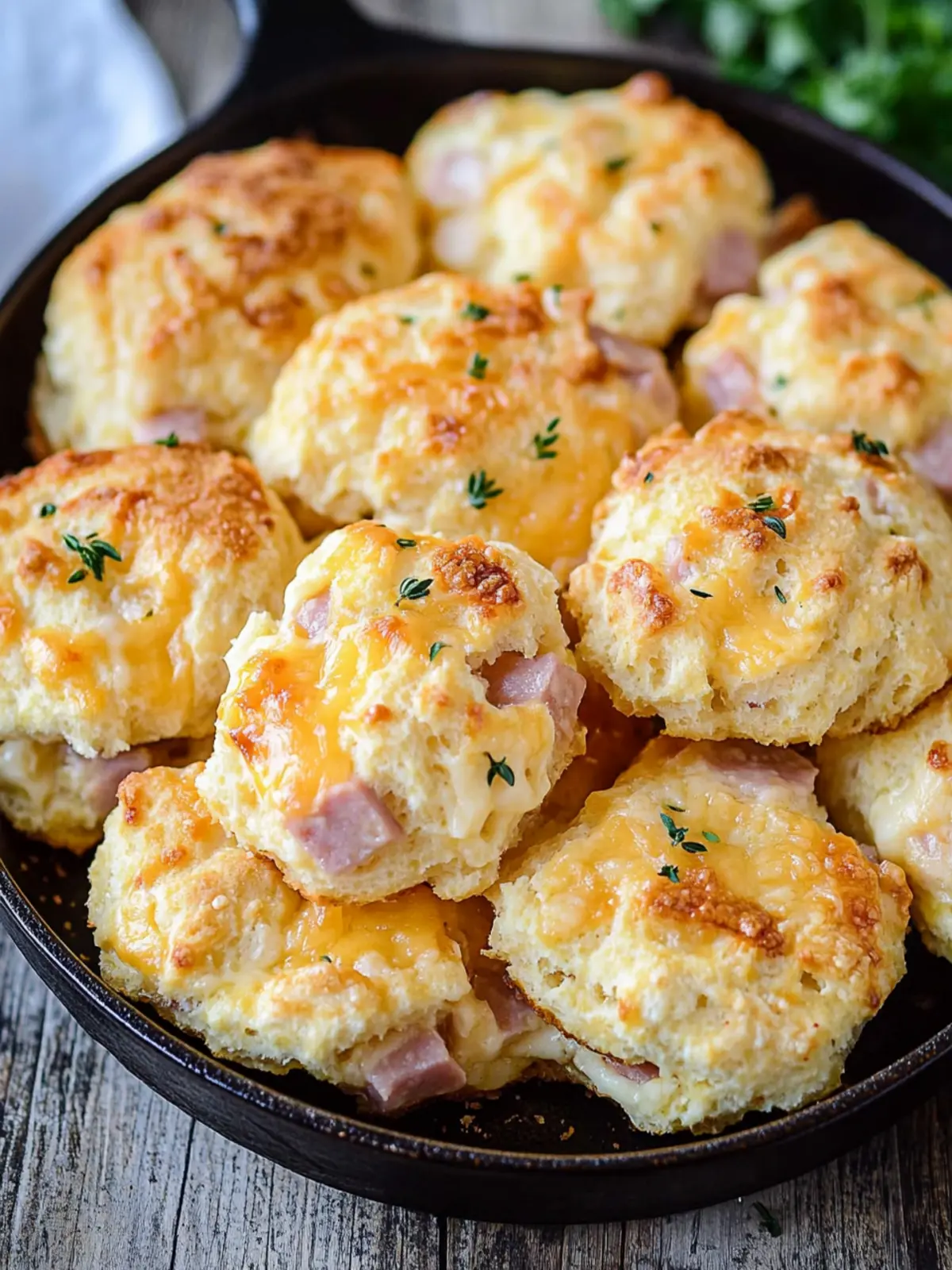 Ultimate Ham & Cheese Butter Swim Biscuits for Cozy Mornings 5 Ham & Cheese Butter Swim Biscuits