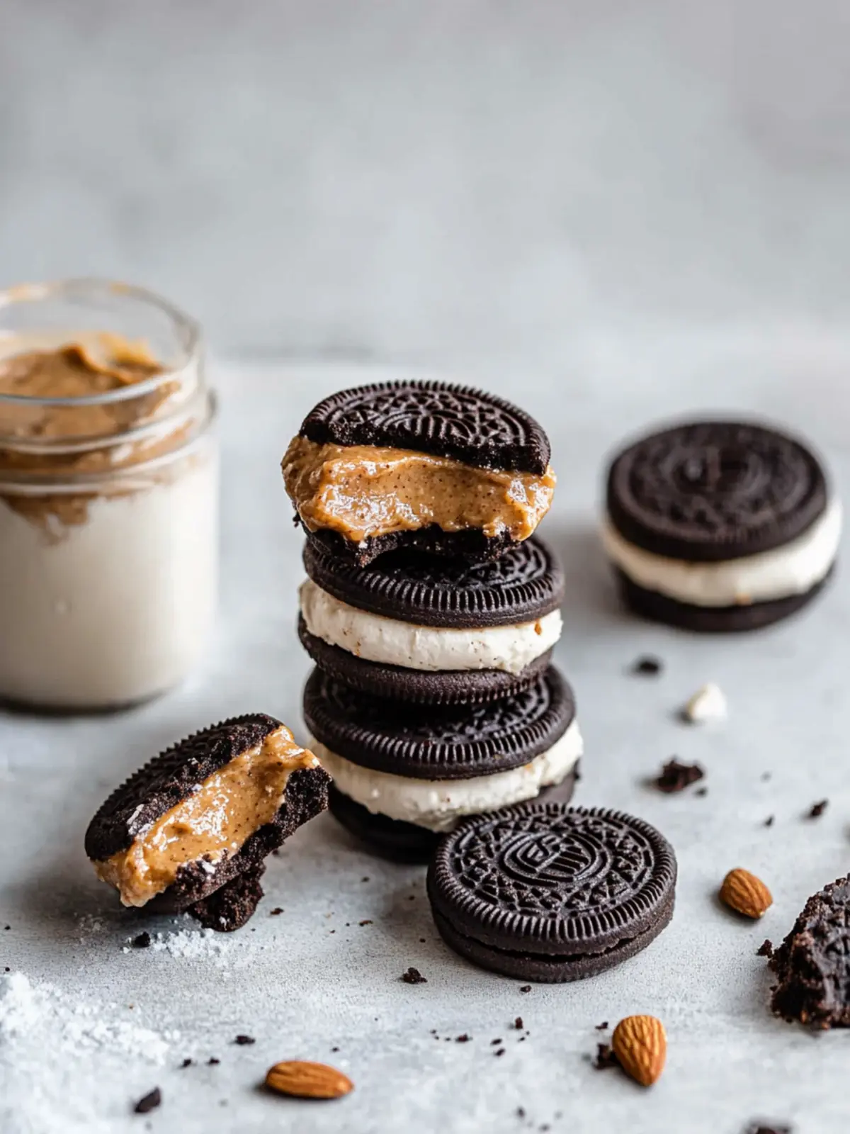 Ultimate Oreo Cookies with Almond Butter You'll Crave 2 Oreo Cookies with Almond Butter