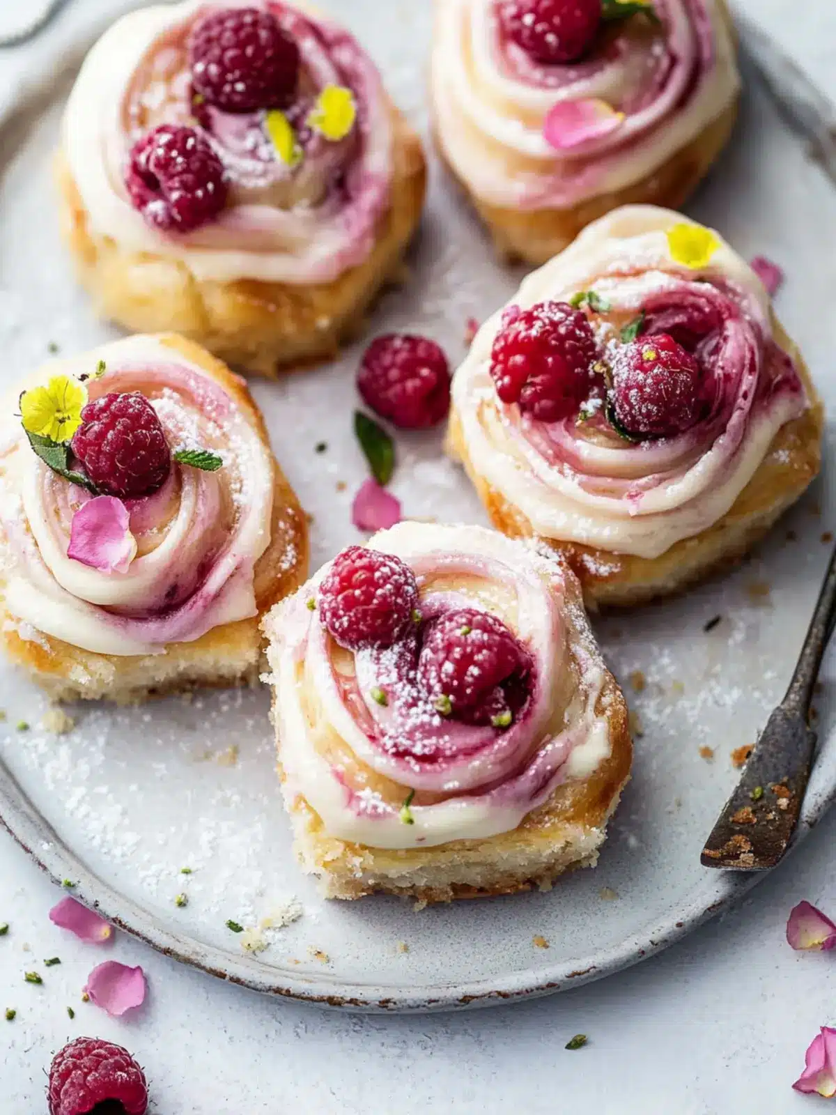Raspberry and Rose Cheesecake Buns for Sweet Homemade Bliss 3 Raspberry and Rose Cheesecake Buns