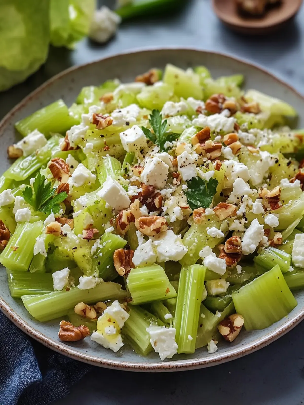 Crunchy Walnut Celery Salad with Feta for Fresh Flavor Boost 5 Walnut Celery Salad with Feta