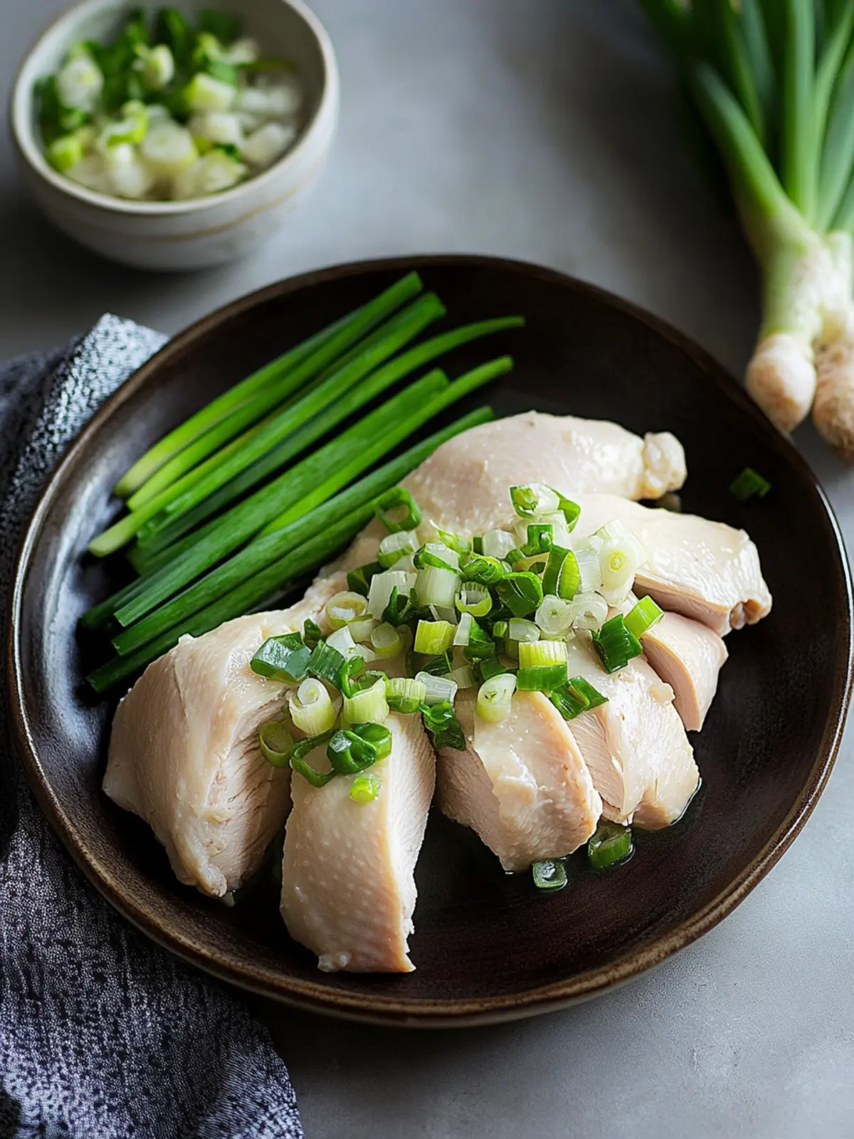 Flavor-Packed Poached Chicken with Ginger Scallion Sauce 5 Poached Chicken with Ginger Scallion Sauce