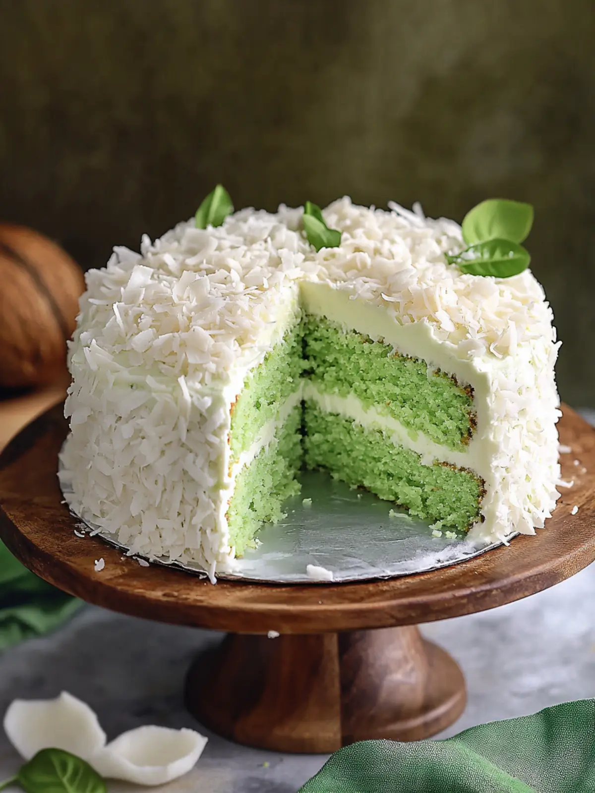 Fluffy Pandan Coconut Cake: A Tropical Delight Awaits 3 Pandan Coconut Cake