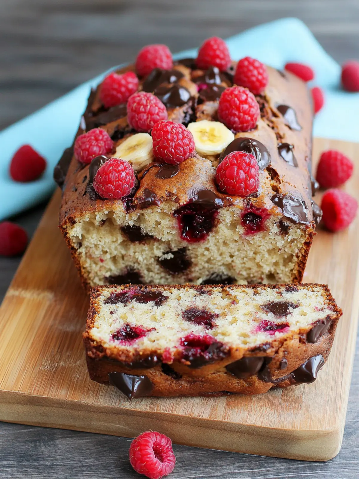 Indulge in Raspberry Dark Chocolate Banana Bread Bliss 4 Raspberry Dark Chocolate Banana Bread