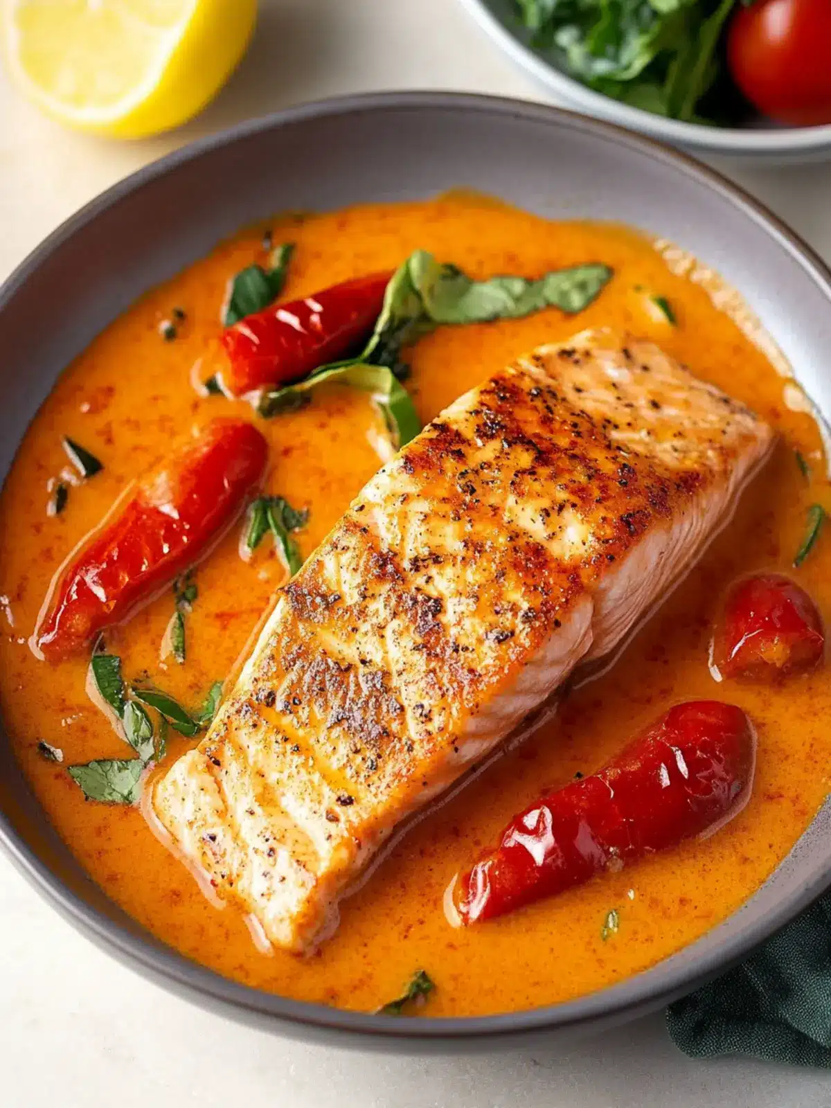 Crispy Salmon with Roasted Red Pepper Sauce You’ll Crave 2 Crispy Salmon with Roasted Red Pepper Sauce