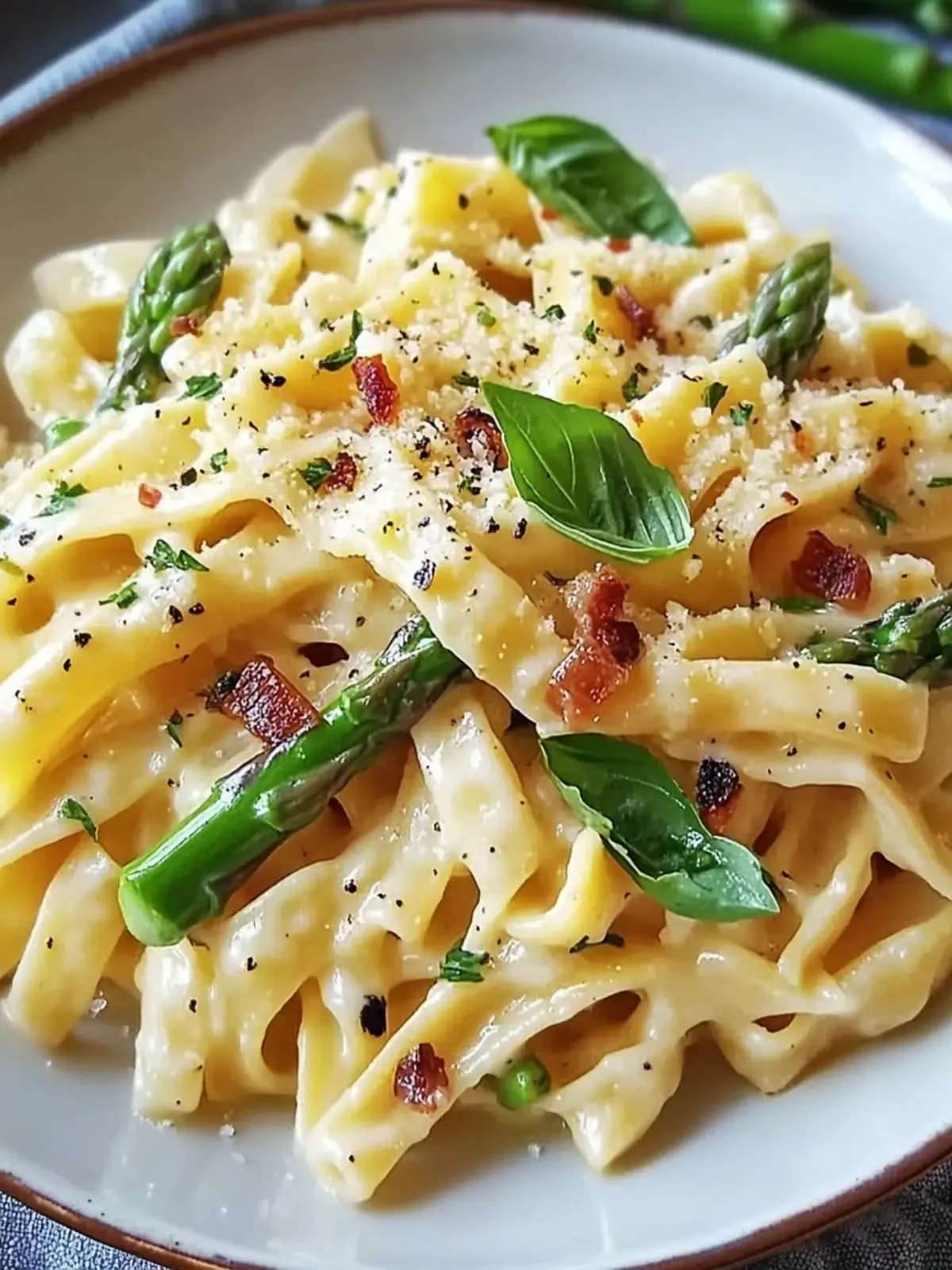 Creamy Pasta with Asparagus for a Quick, Delicious Dinner 3 Creamy Pasta with Asparagus