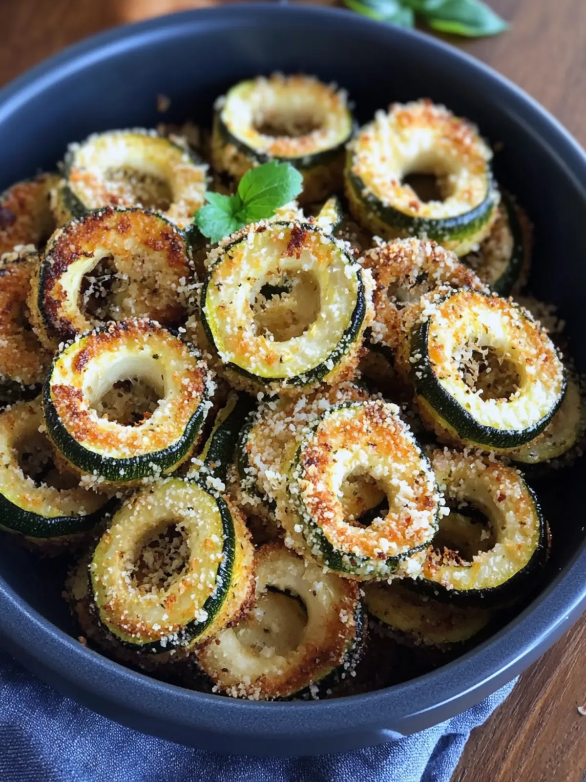 Crispy Parmesan Zucchini Rings with Flavorful Garlic Dip 2 Parmesan Zucchini Rings