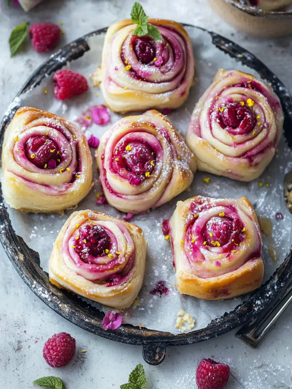 Raspberry and Rose Cheesecake Buns for Sweet Homemade Bliss 5 Raspberry and Rose Cheesecake Buns