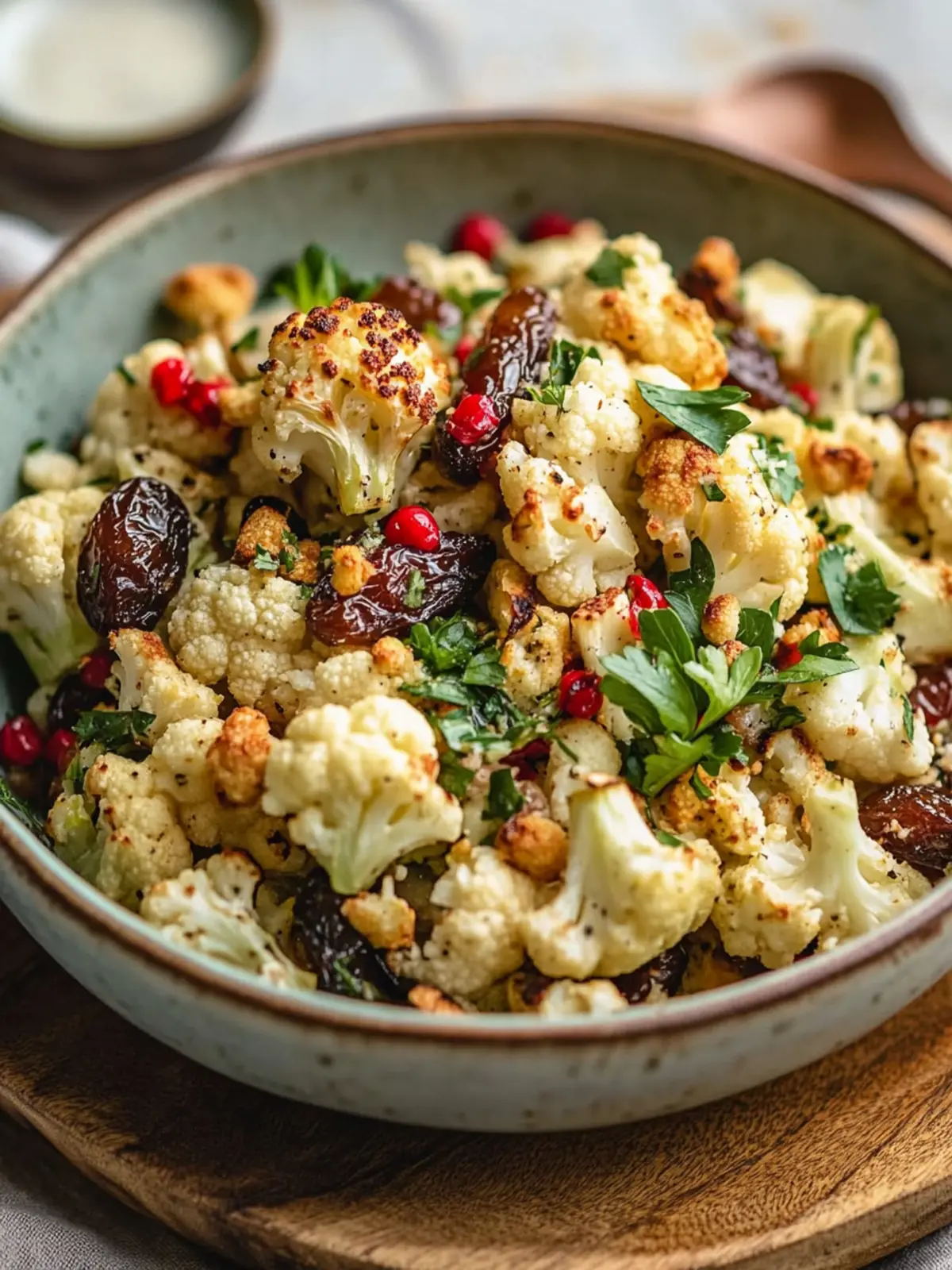 Roasted Cauliflower Date Salad with Creamy Tahini Magic 4 Roasted Cauliflower Date Salad