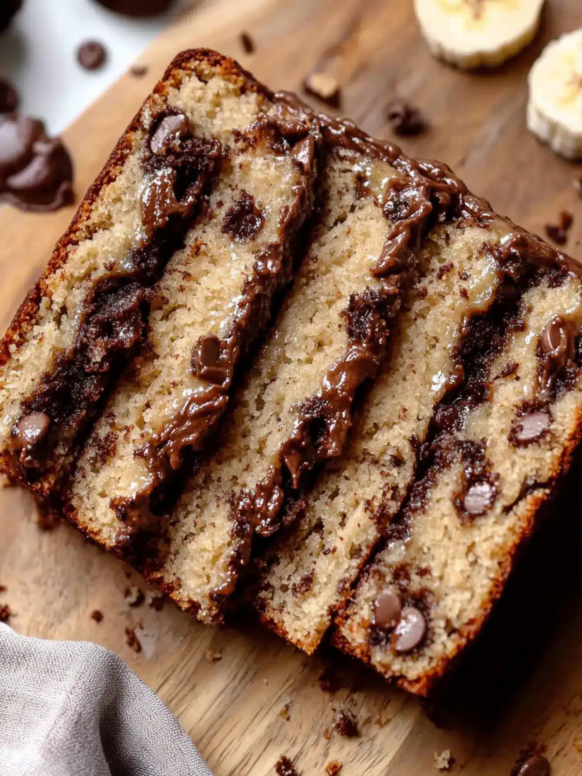 Irresistible Cookie Dough Banana Bread with Chocolate Glaze 4 Cookie Dough Banana Bread