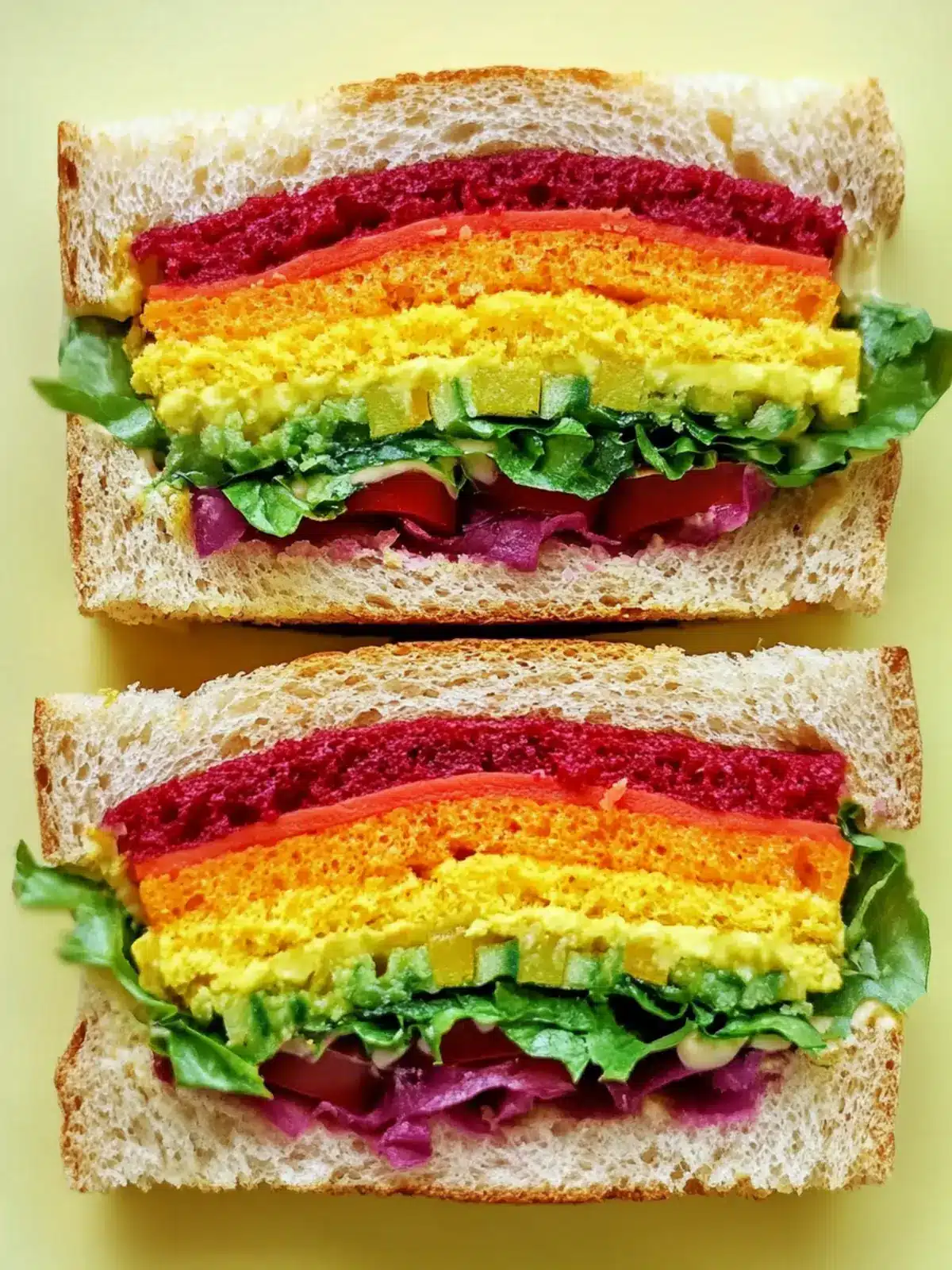 Delicious Rainbow Sandwich for a Healthy Twist on Lunch 4 Rainbow Sandwich