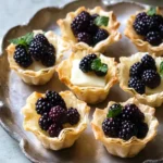 Brie Phyllo Cups with Blackberry: A Gourmet Snack Delight 6 Brie Phyllo Cups with Blackberry