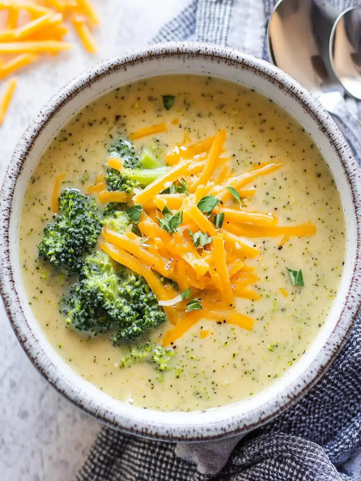 Skinny Broccoli Cheddar Soup that Melts Hearts and Pounds 5 Skinny Broccoli Cheddar Soup