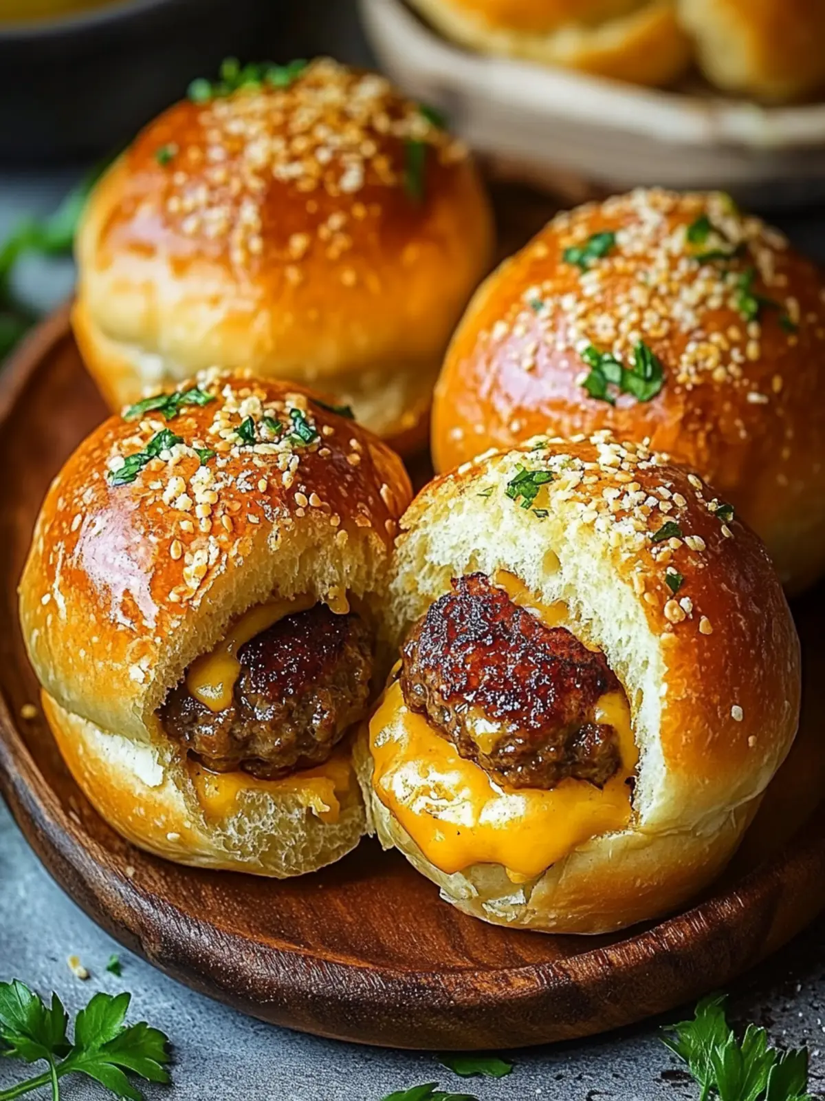 Garlic Parmesan Cheeseburger Bombs That'll Wow Your Guests 4 Garlic Parmesan Cheeseburger Bombs