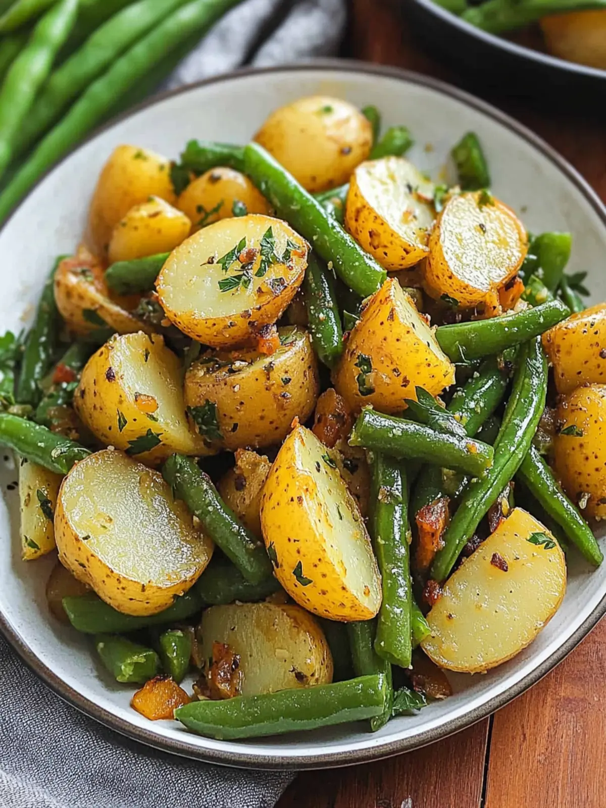 Savory Potatoes and Green Beans: A Healthy Oven Delight 4 Potatoes and Green Beans