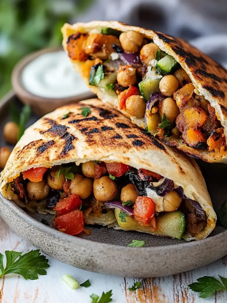 Grilled Chickpea Veggie Pita