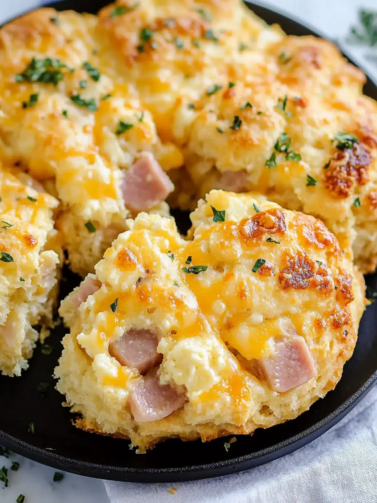 Ultimate Ham & Cheese Butter Swim Biscuits for Cozy Mornings 3 Ham & Cheese Butter Swim Biscuits