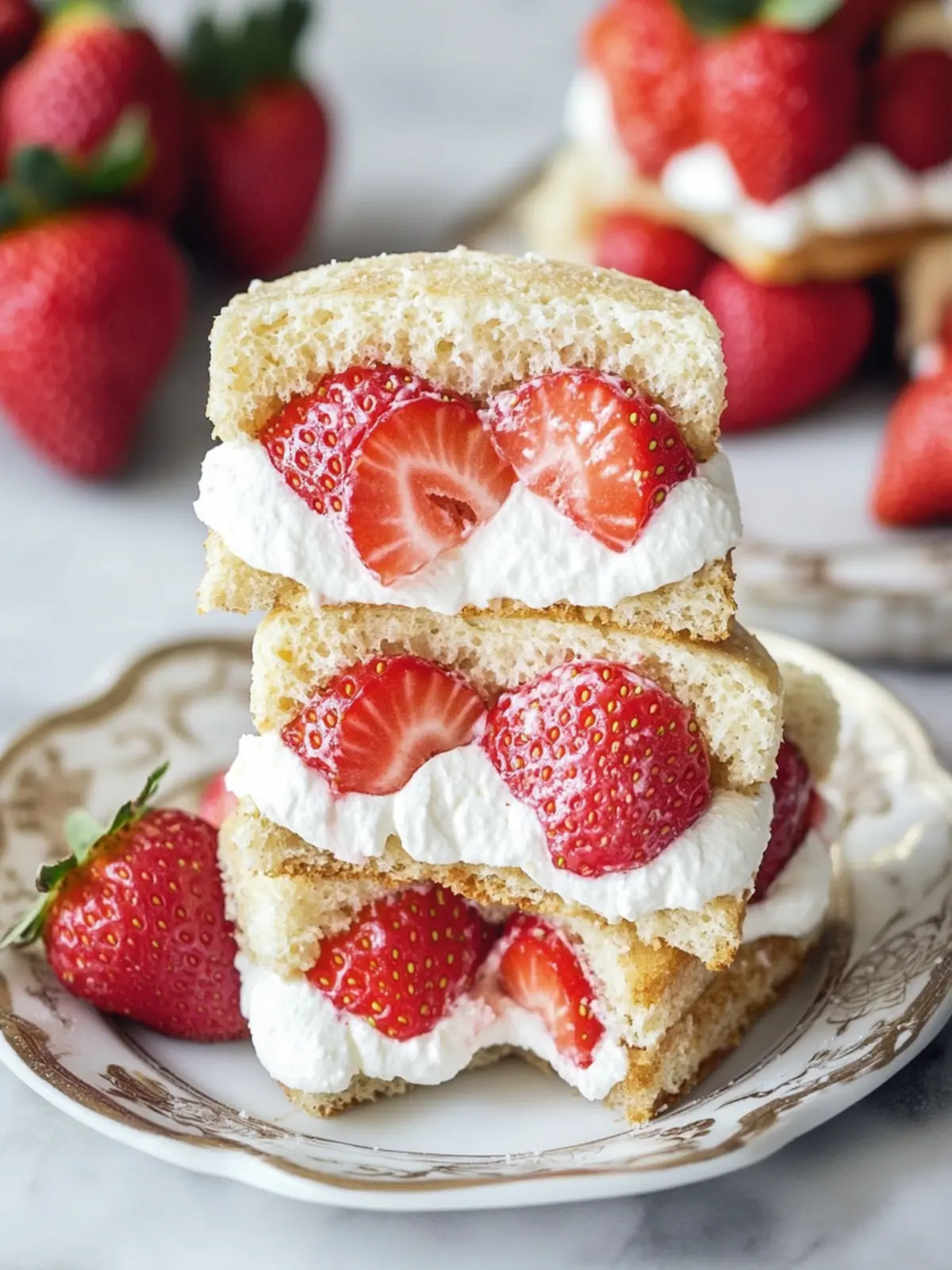 Delightful Strawberry Cream Sandwiches for Spring Celebrations 3 Strawberry Cream Sandwiches