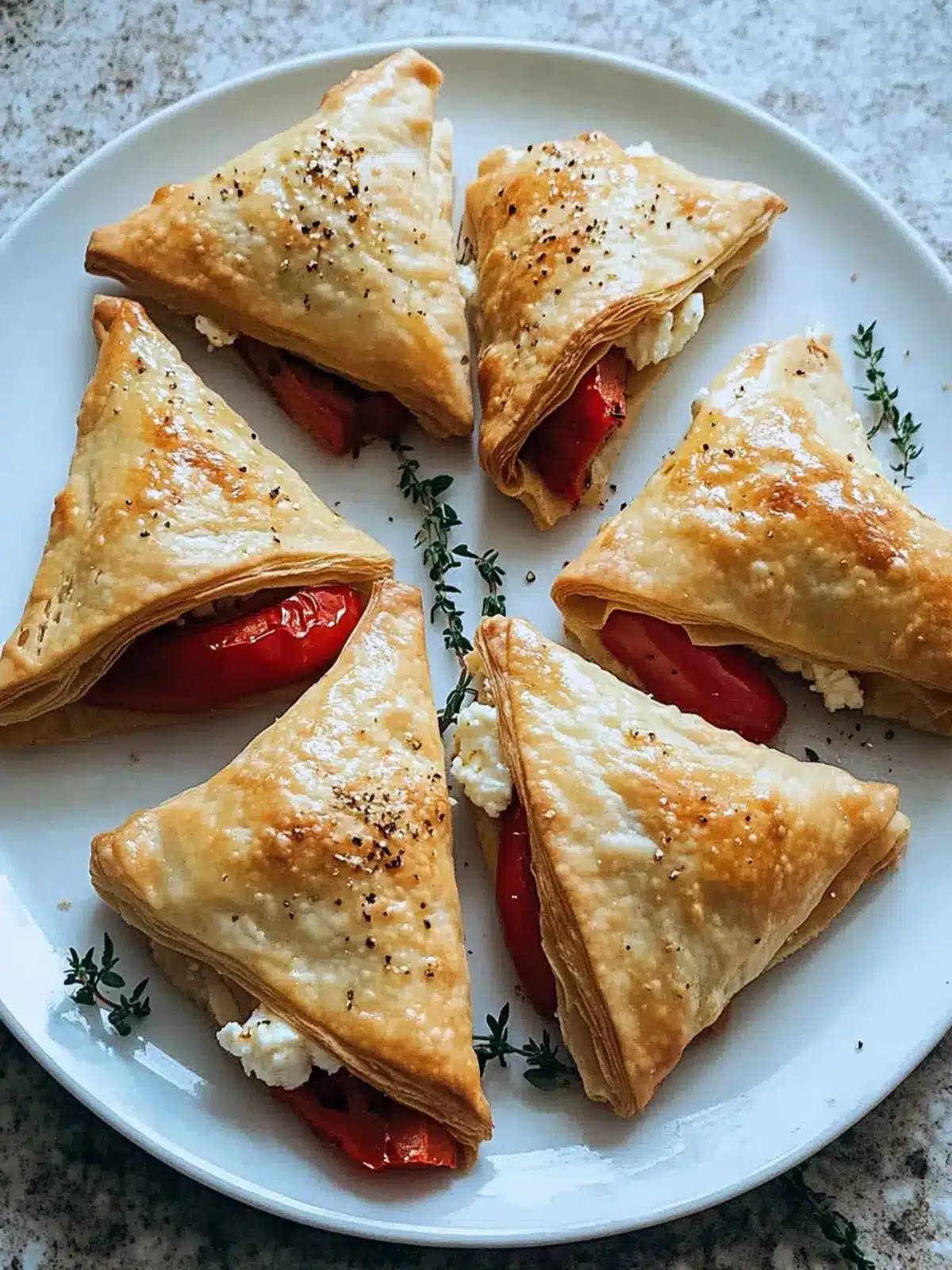Irresistible Roasted-Red-Pepper and Feta Triangles Recipe 5 Roasted-Red-Pepper and Feta Triangles