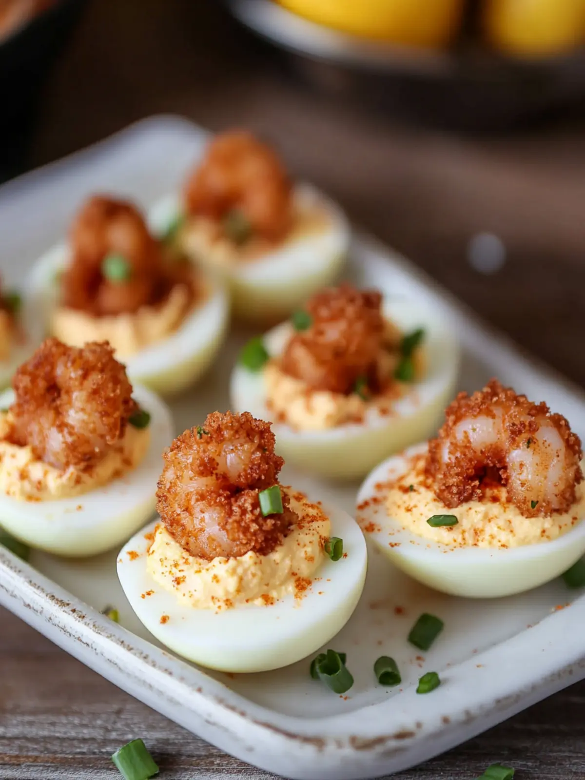 Ultimate Fried Shrimp Deviled Eggs for Your Next Feast 2 Fried Shrimp Deviled Eggs