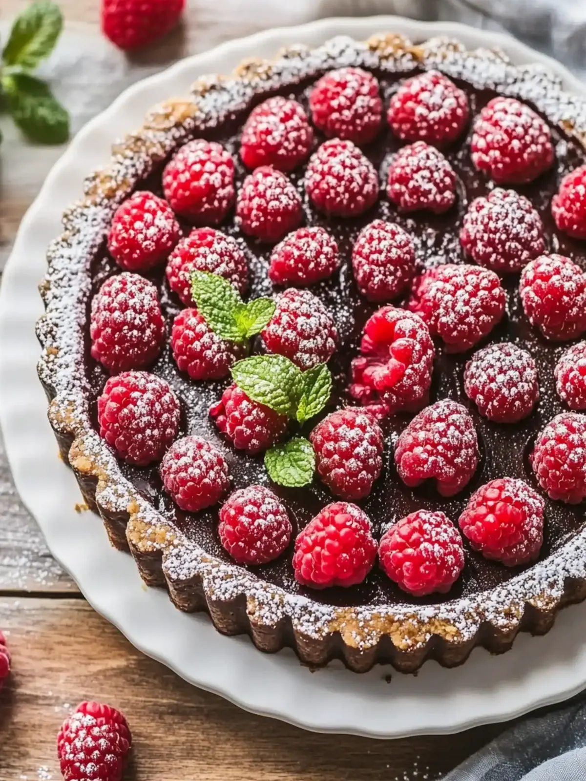 Delight in Easy Chocolate Raspberry Tart with Oreo Crust 4 Easy Chocolate Raspberry Tart