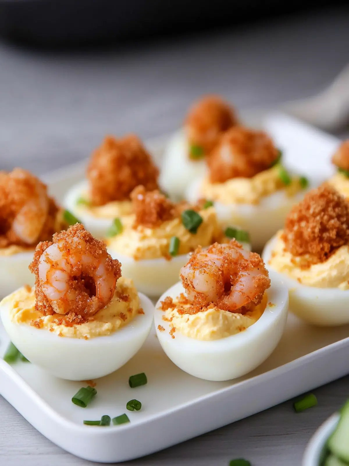 Ultimate Fried Shrimp Deviled Eggs for Your Next Feast 3 Fried Shrimp Deviled Eggs