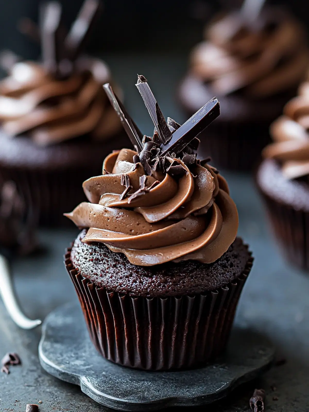 Decadent Chocolate Cupcakes with Fudge Frosting Bliss 3 Chocolate Cupcakes with Fudge Frosting