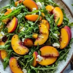 Delicious Peach Arugula Salad with Goat Cheese Delight 41 Peach Arugula Salad