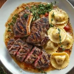Steak and Ravioli in Creamy Garlic Herb Sauce Perfect for Date Night 6 Steak and Ravioli