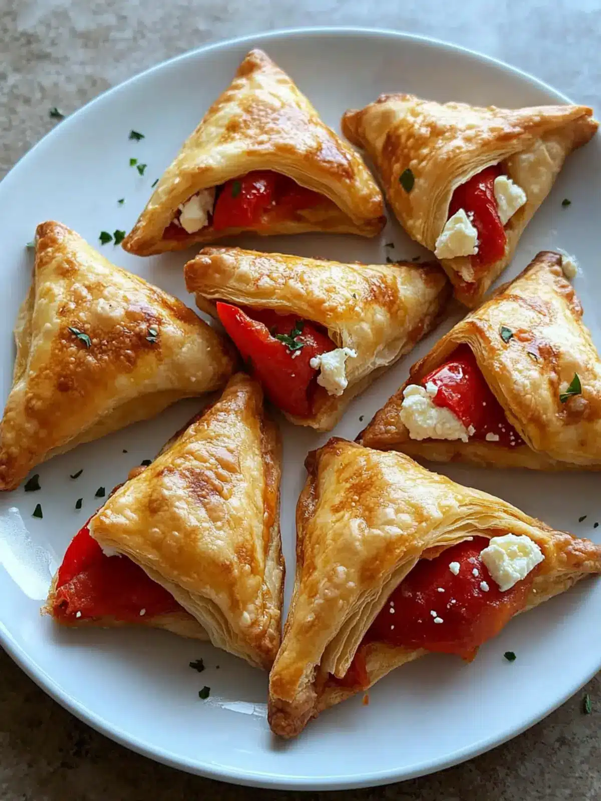 Irresistible Roasted-Red-Pepper and Feta Triangles Recipe 2 Roasted-Red-Pepper and Feta Triangles