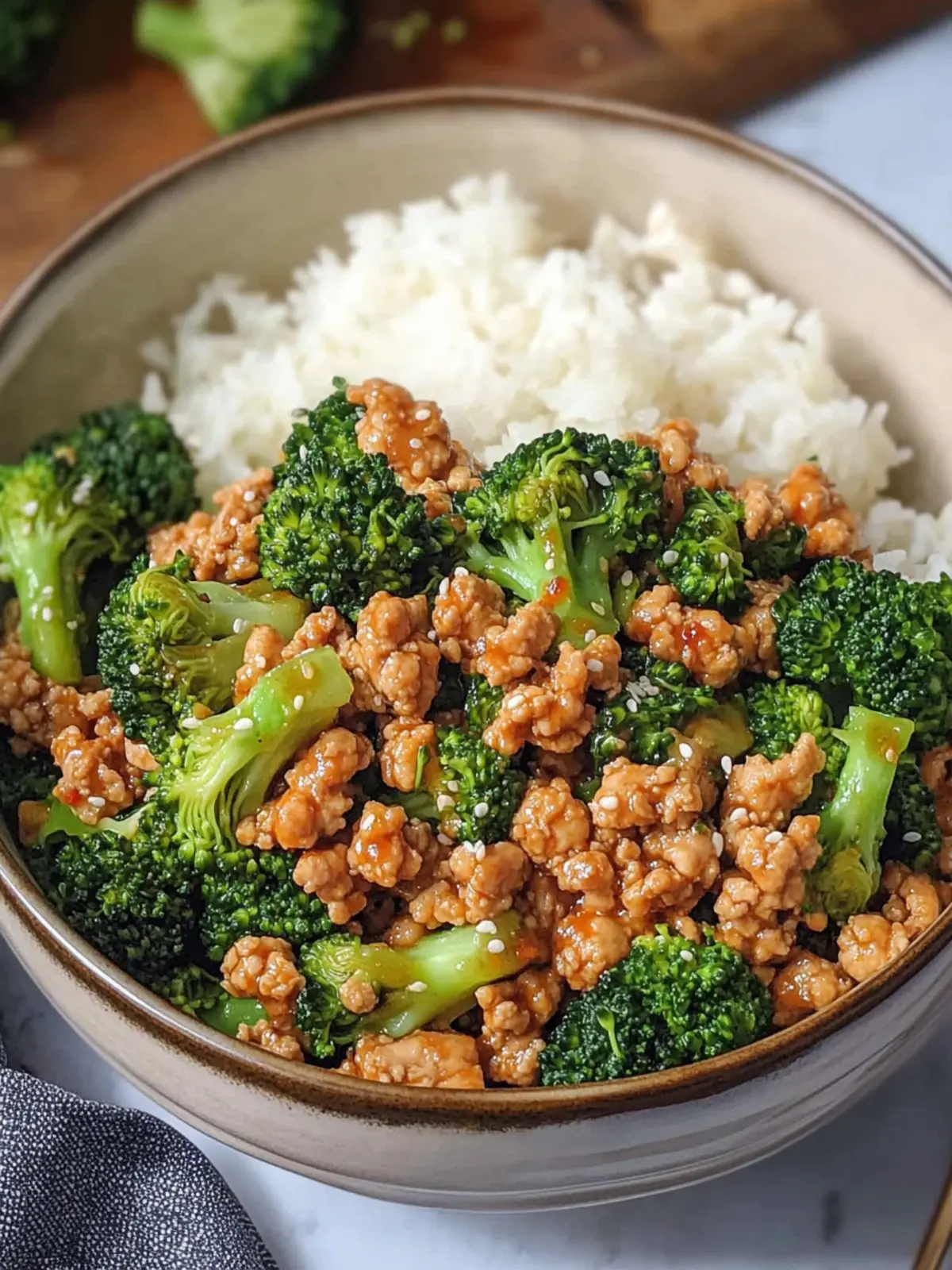Honey Sriracha Ground Chicken and Broccoli in Just 20 Minutes 4 Honey Sriracha Ground Chicken and Broccoli