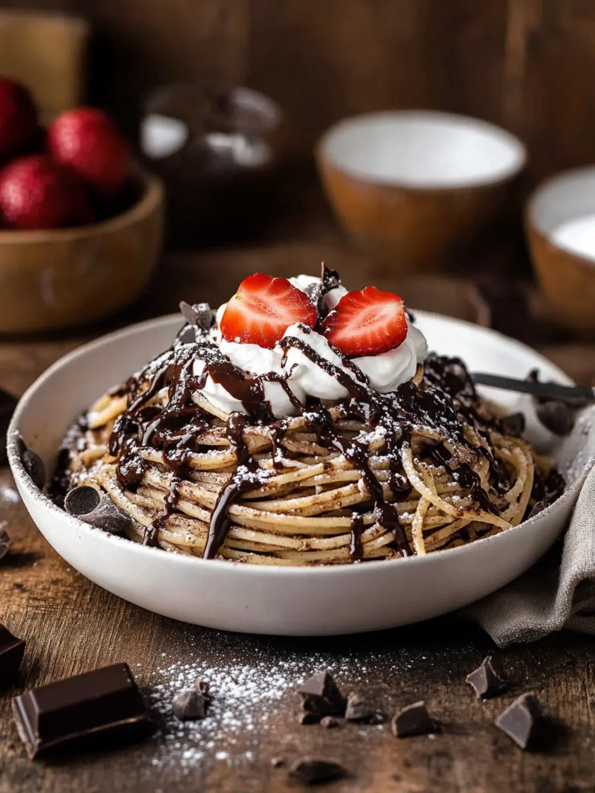 Indulge in Chocolate Pancake Spaghetti for Fun Breakfast Bliss 2 Chocolate Pancake Spaghetti
