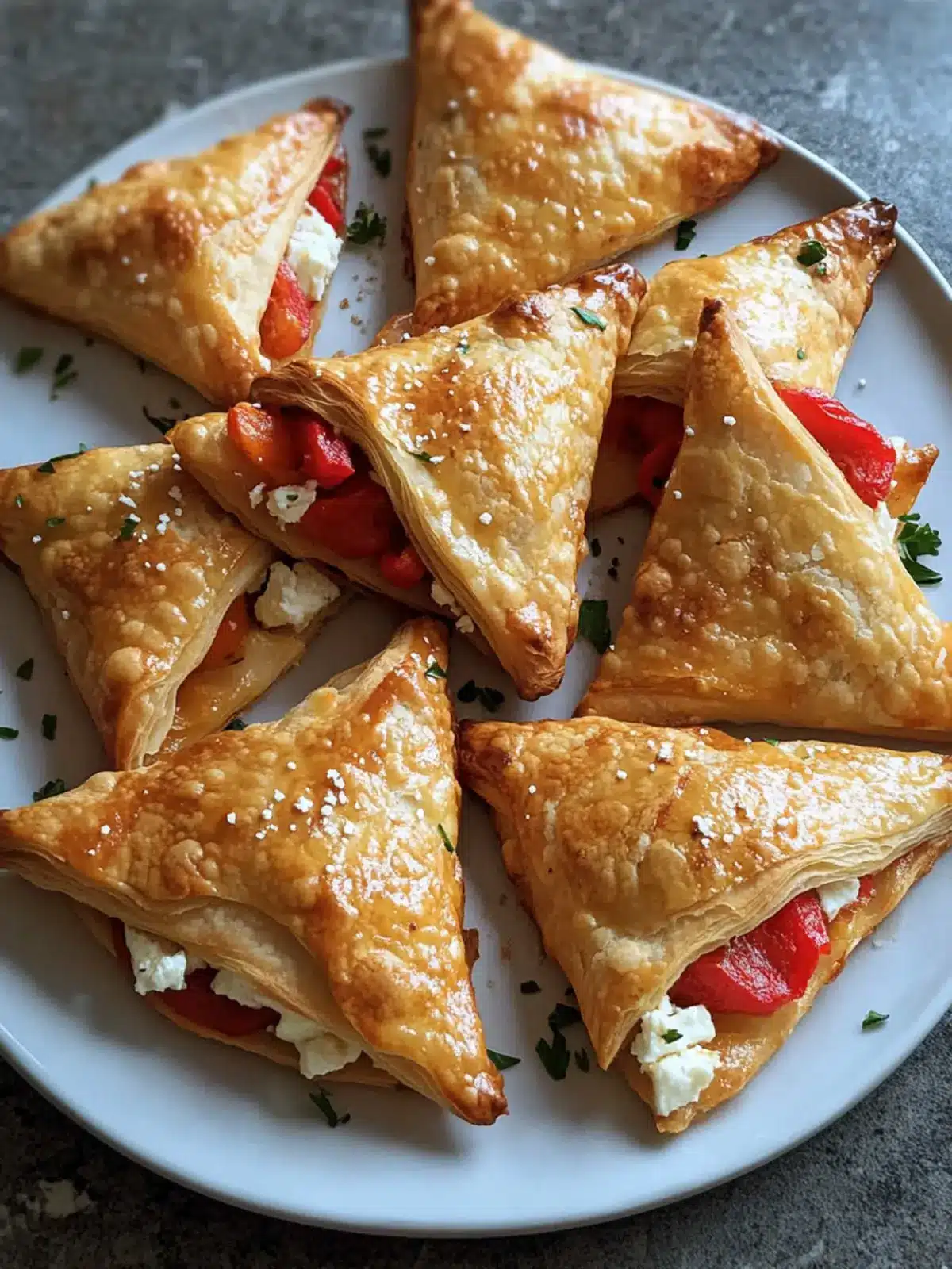 Irresistible Roasted-Red-Pepper and Feta Triangles Recipe 4 Roasted-Red-Pepper and Feta Triangles