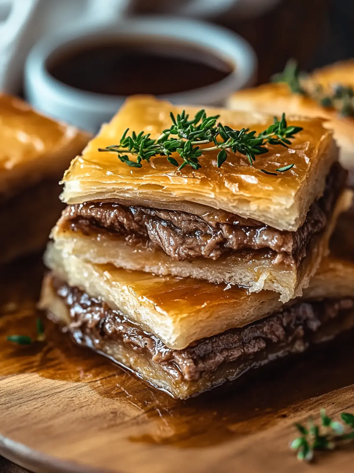 Savory French Dip Squares Perfect for Sharing with Friends 4 French Dip Squares