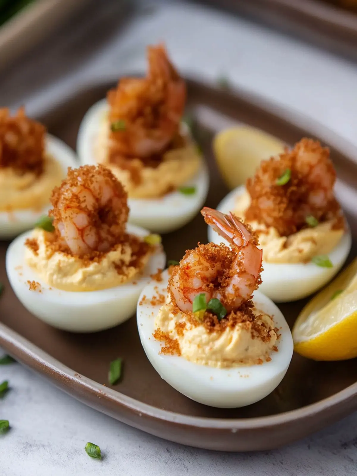 Ultimate Fried Shrimp Deviled Eggs for Your Next Feast 4 Fried Shrimp Deviled Eggs