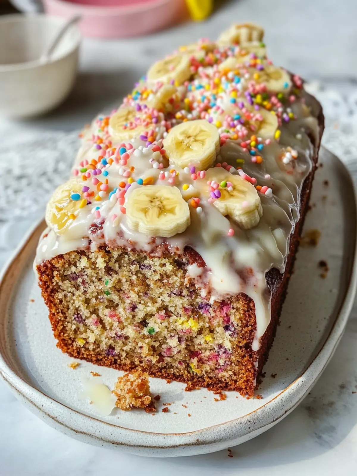 Celebrate Every Bite with Birthday Cake Banana Bread 4 Birthday Cake Banana Bread