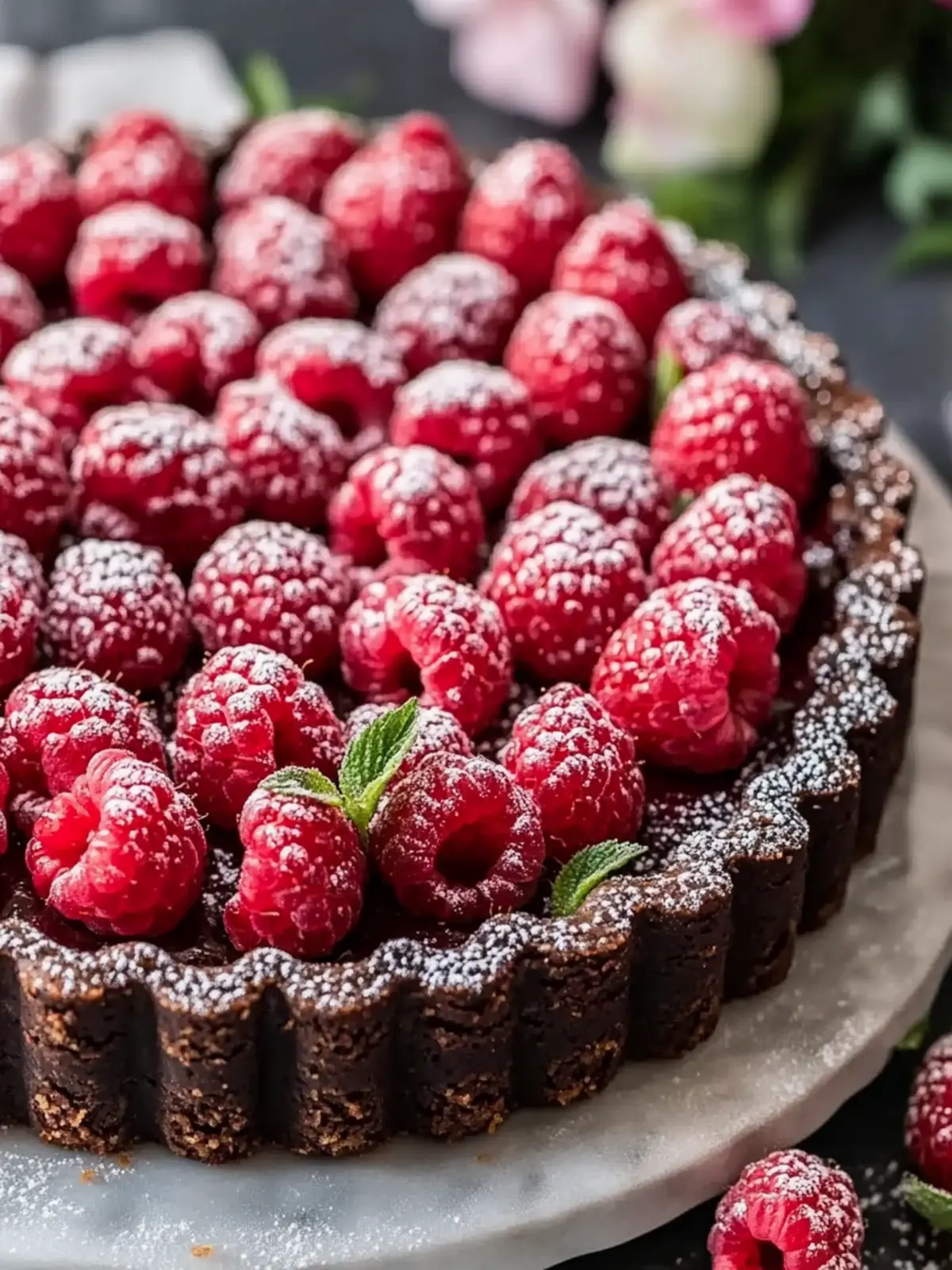 Delight in Easy Chocolate Raspberry Tart with Oreo Crust 5 Easy Chocolate Raspberry Tart