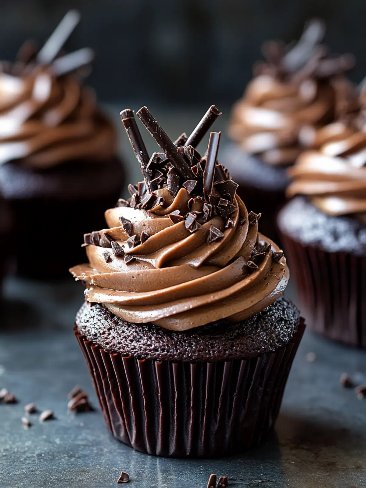 Decadent Chocolate Cupcakes with Fudge Frosting Bliss 2 Chocolate Cupcakes with Fudge Frosting