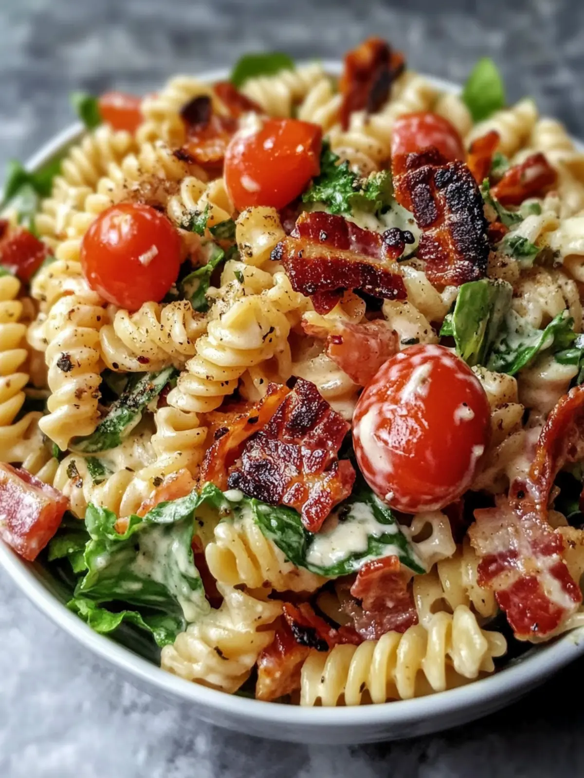 Crispy Creamy BLT Pasta Salad: A Refreshing Summer Delight 2 Crispy Creamy BLT Pasta Salad