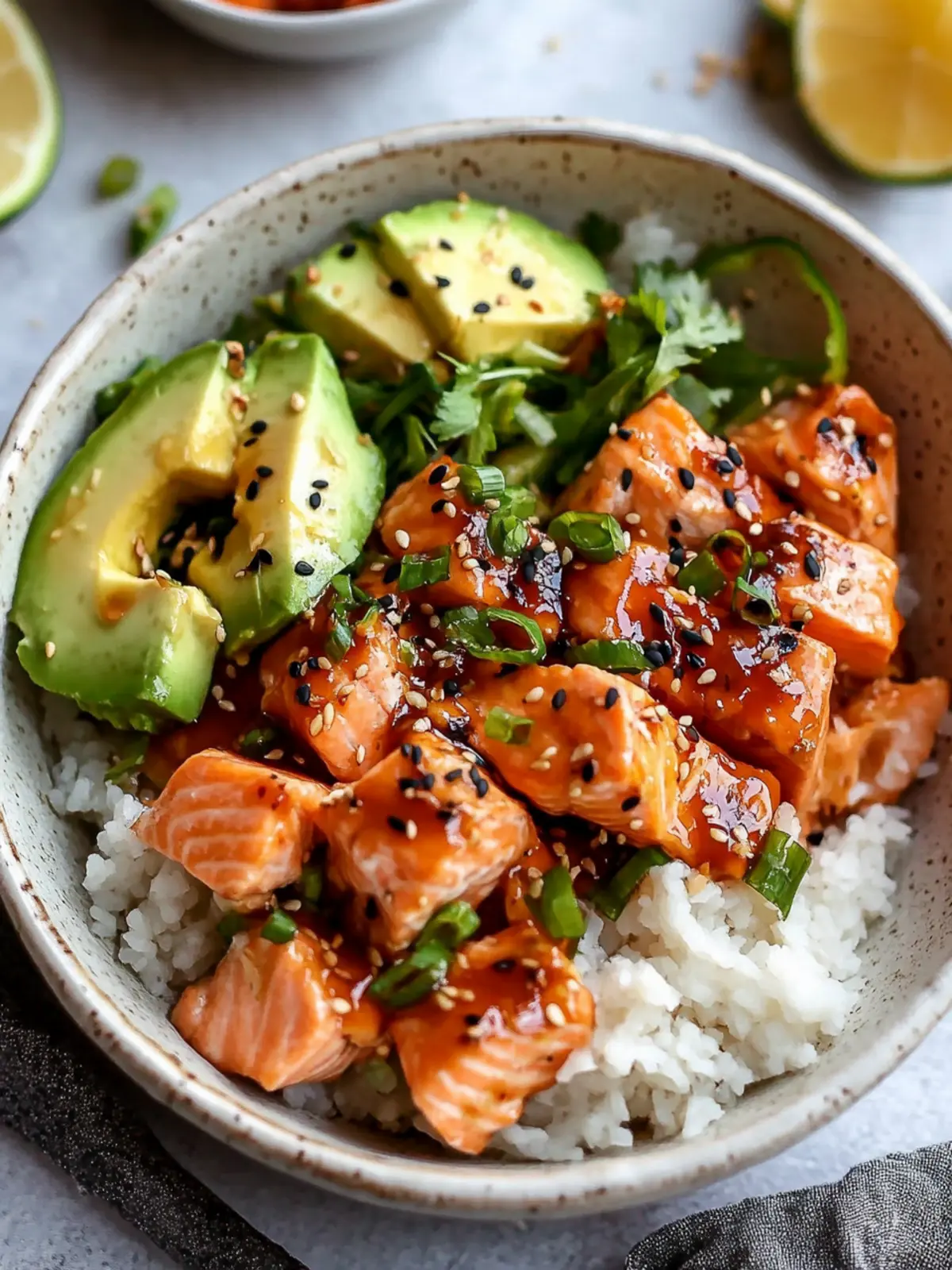 Quick and Tasty Honey Glazed Salmon Bowl for Busy Nights 5 Honey Glazed Salmon Bowl