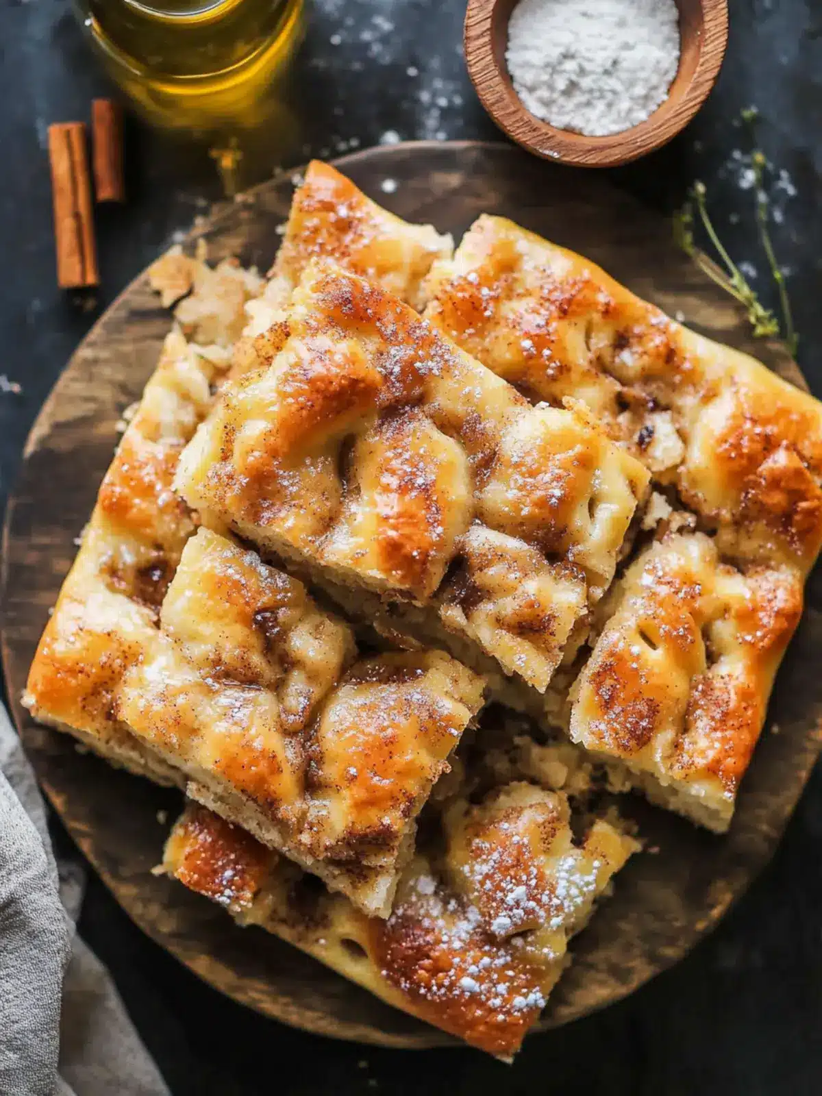 Irresistible Cinnamon Focaccia with Creamy Icing Bliss 3 Cinnamon Focaccia