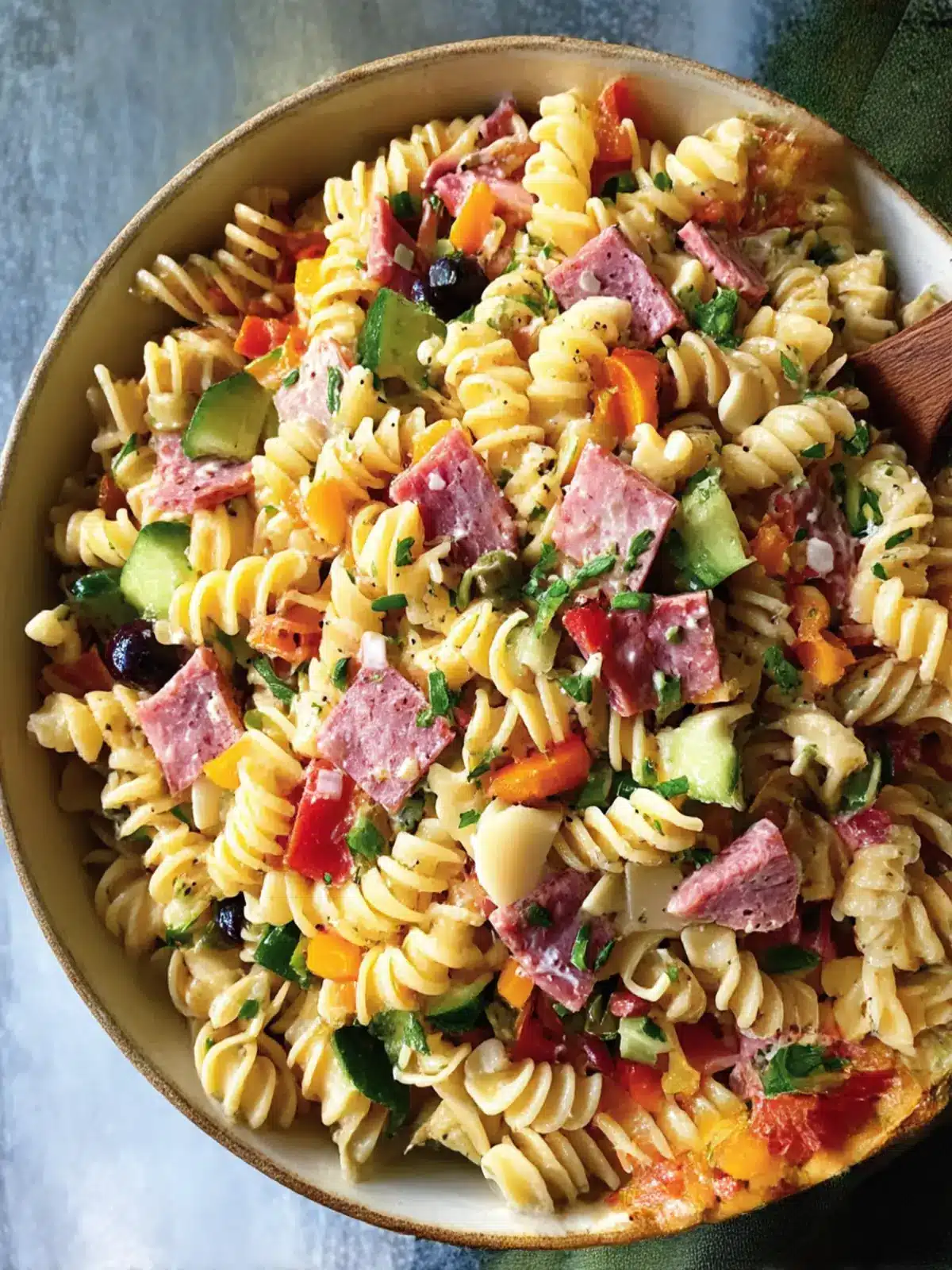 Muffuletta Pasta Salad: A Flavor-Packed Twist for Your Table 3 Muffuletta Pasta Salad
