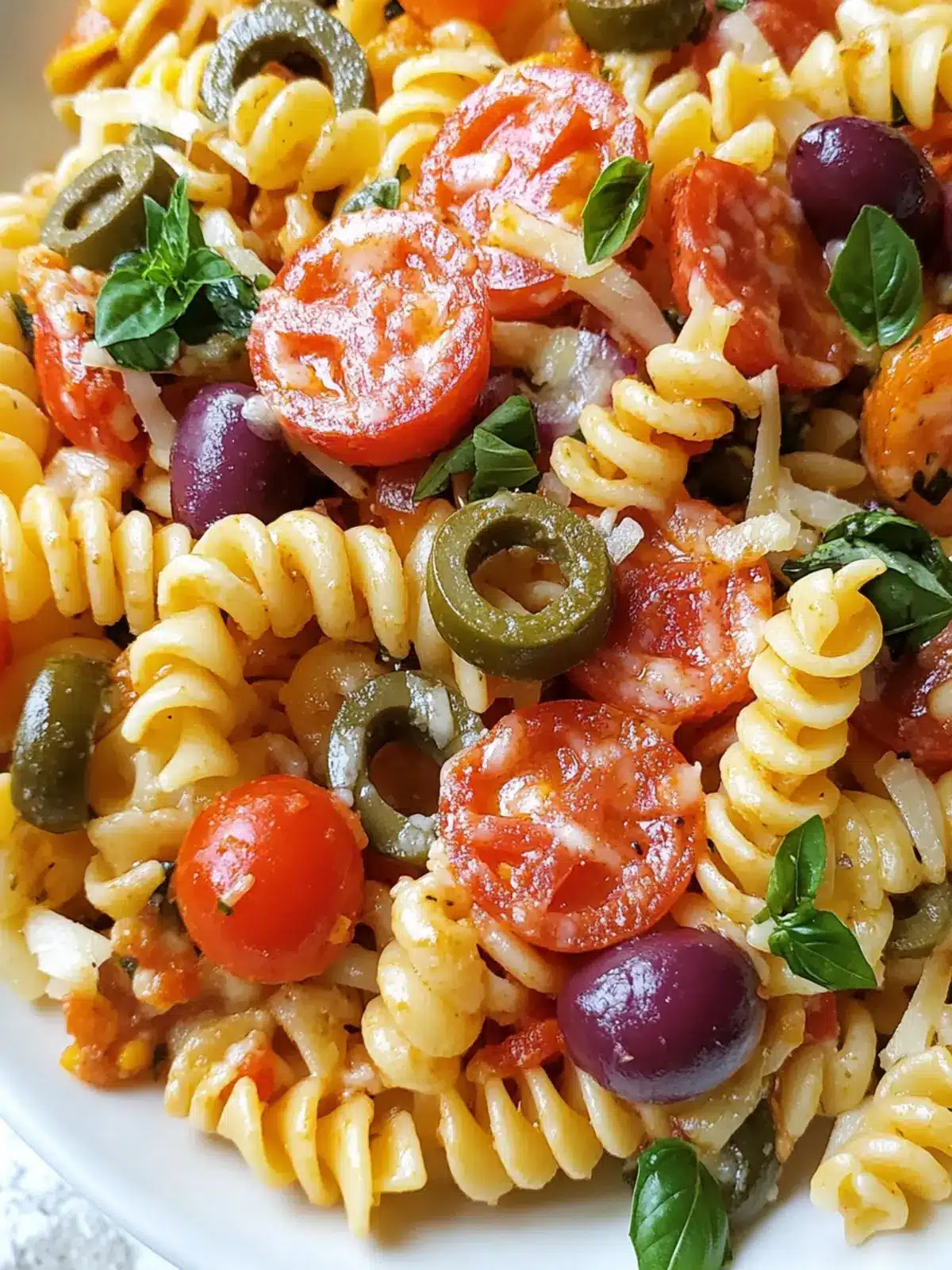 Pizza Pasta Salad That's Perfect for Summer Picnics 4 Pizza Pasta Salad