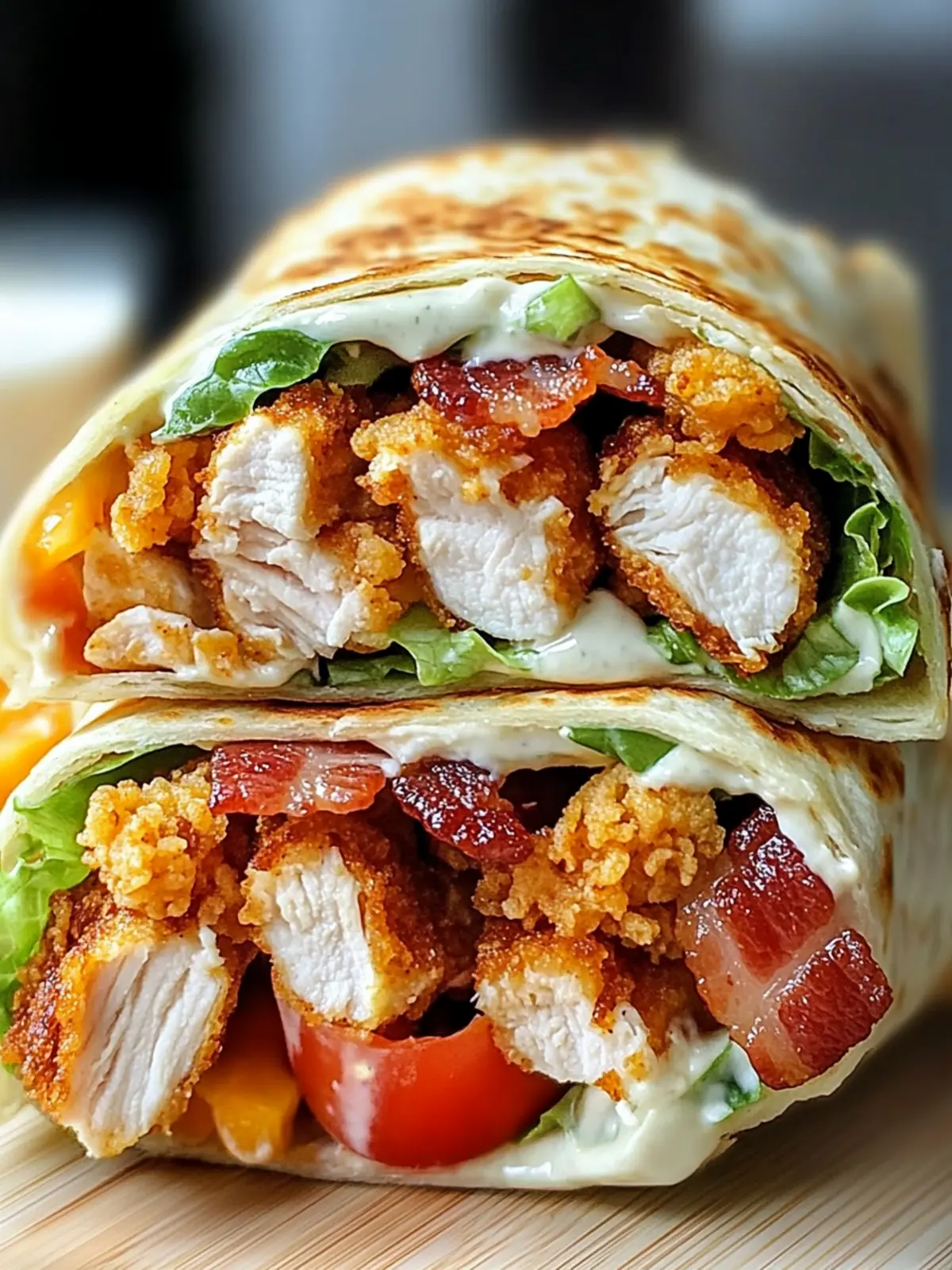Crispy Chicken Bacon Ranch Wrap: Your New Favorite Quick Bite 4 Crispy Chicken Bacon Ranch Wrap