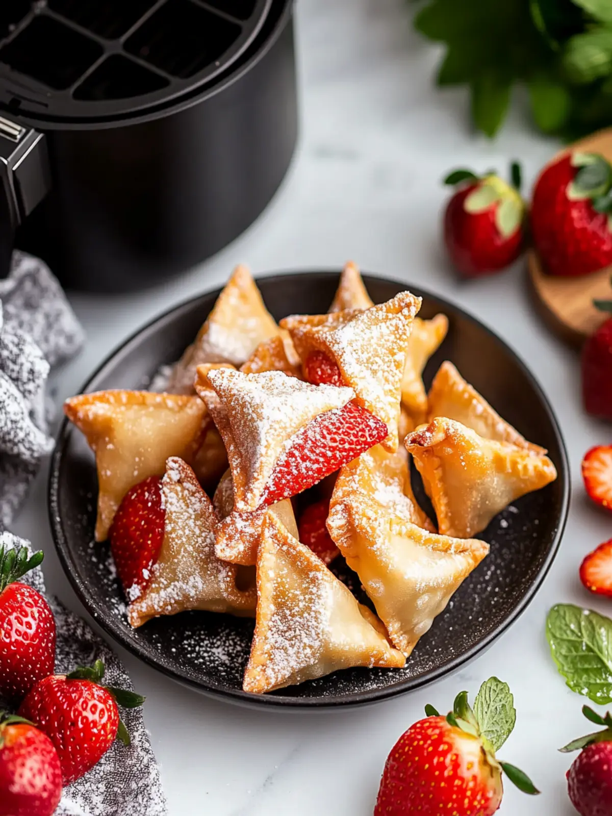 Air Fryer Strawberry Cheesecake Wontons You’ll Love to Make 5 Air Fryer Strawberry Cheesecake Wontons